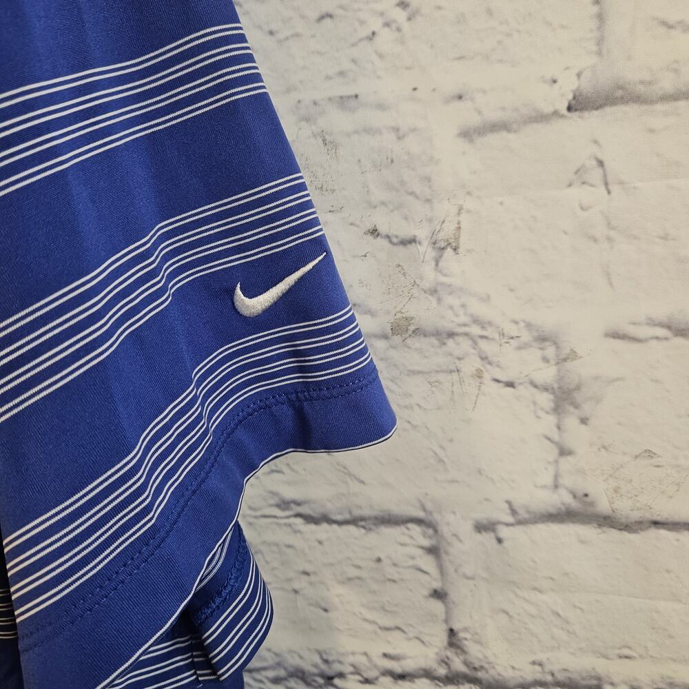 Nike Golf Dri-Fit Tour Performance SS Blue White Size 2XL Polo Shirt - Picture 2 of 7